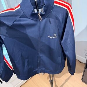 Sergio Tacchini Navy Jacket with Red & White Stripes